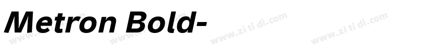 Metron Bold字体转换